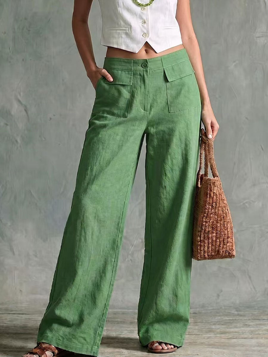 Pantalón de tiro bajo perfecto para el otoño