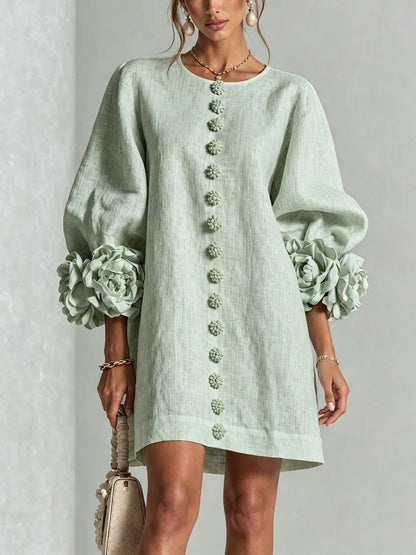 Gaia | Vestido de lino corto y fresco