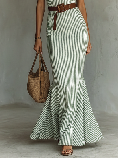 Lidia | Vestido de rayas con silueta sirena, elegante y favorecedor