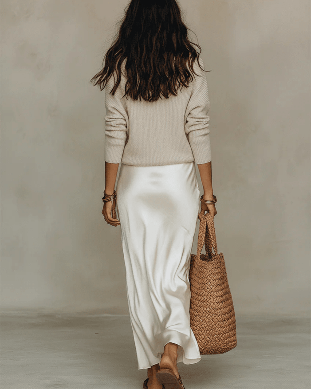 Alma | Vestido Midi Satinado de Lujo - Marina Durán