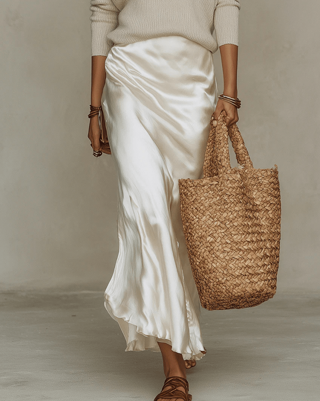 Alma | Vestido Midi Satinado de Lujo - Marina Durán