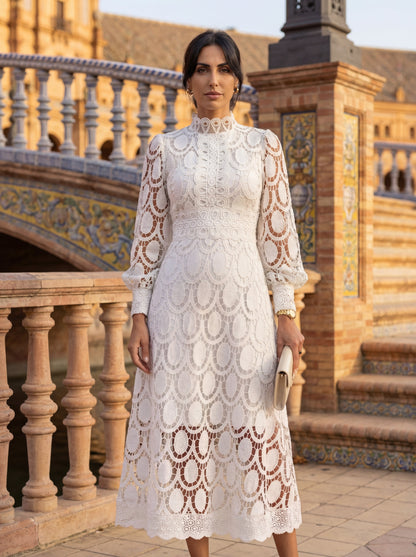 Camila | Vestido Midi de Encaje Exclusivo y Sofisticado - Marina Durán