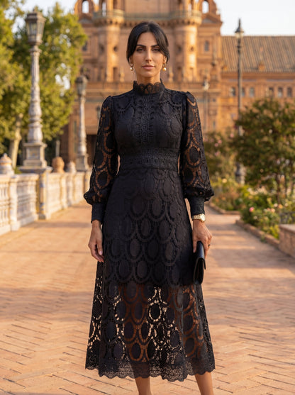 Camila | Vestido Midi de Encaje Exclusivo y Sofisticado - Marina Durán