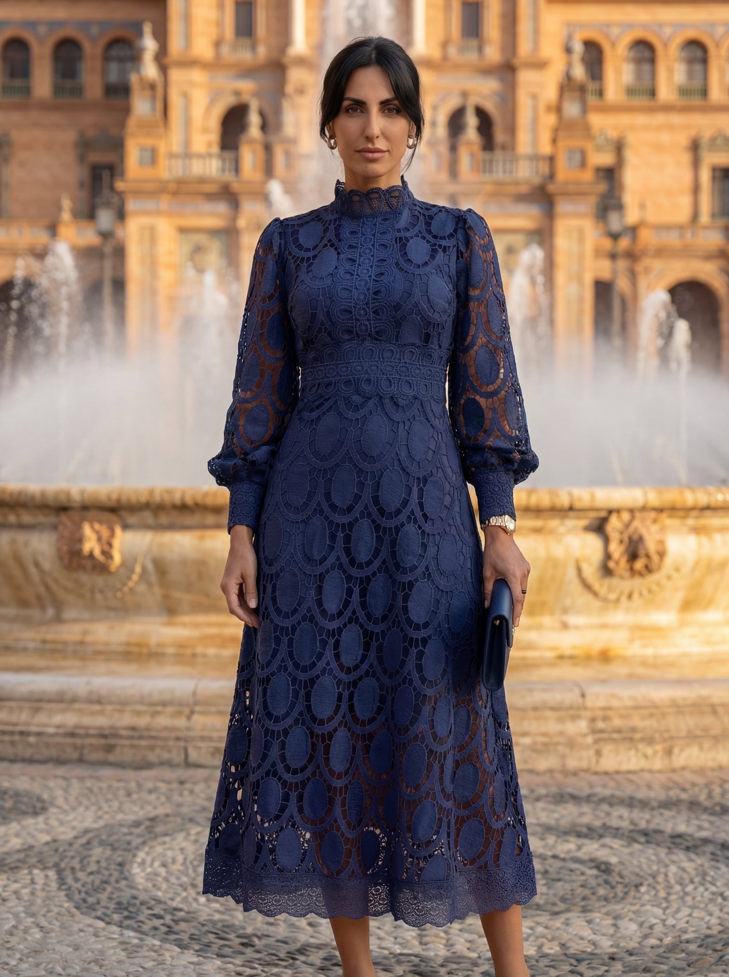 Camila | Vestido Midi de Encaje Exclusivo y Sofisticado - Marina Durán
