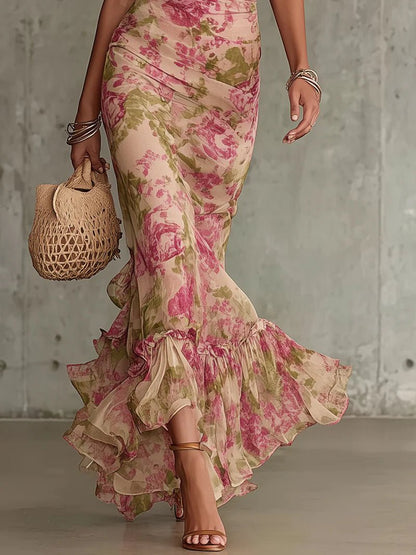 Candela | Vestido maxi vintage con mangas puff - elegante y favorecedor - Marina Durán