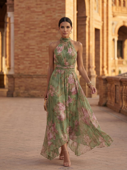 Carla | Vestido elegante y fluido con estampado floral - Marina Durán