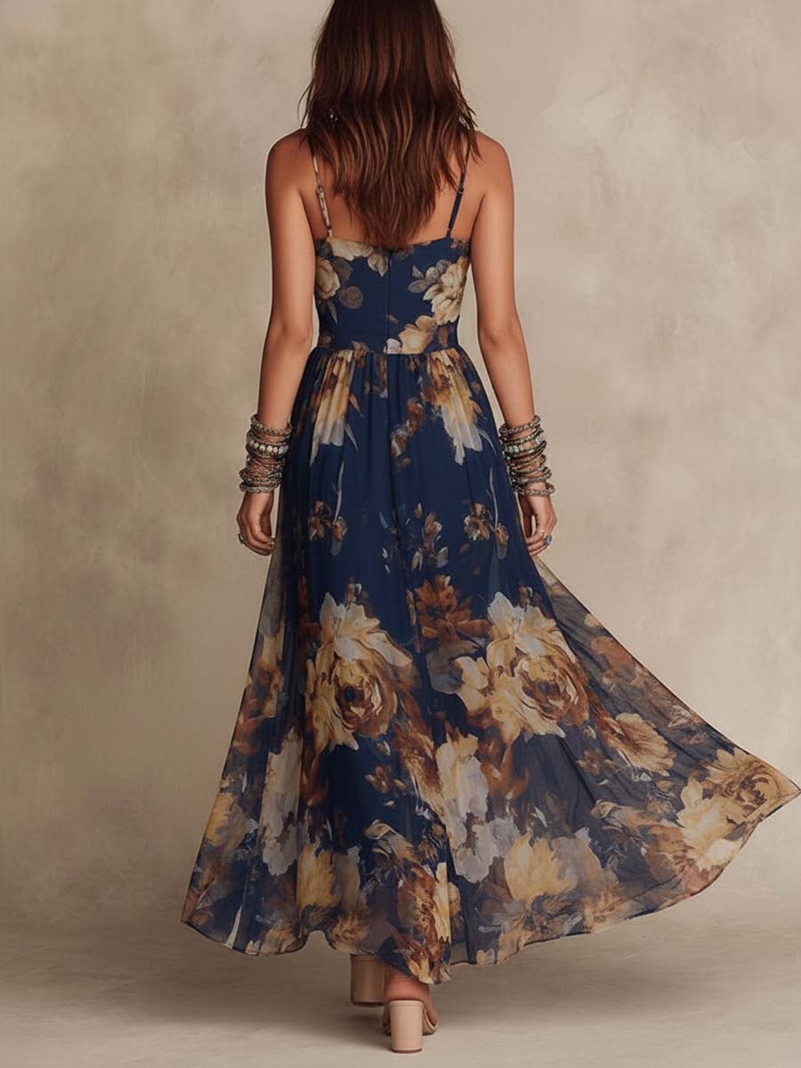 Dulce | Vestido Largo Floral con Tirantes, Elegante y Fresco para Cualquier Evento - Marina Durán