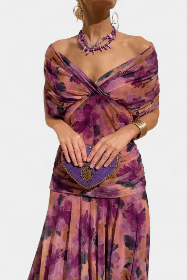 Eloria | Vestido floral de caída vaporosa y etérea - Marina Durán