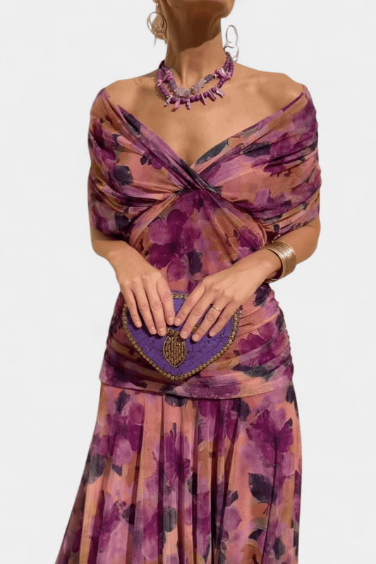 Eloria | Vestido floral de caída vaporosa y etérea - Marina Durán