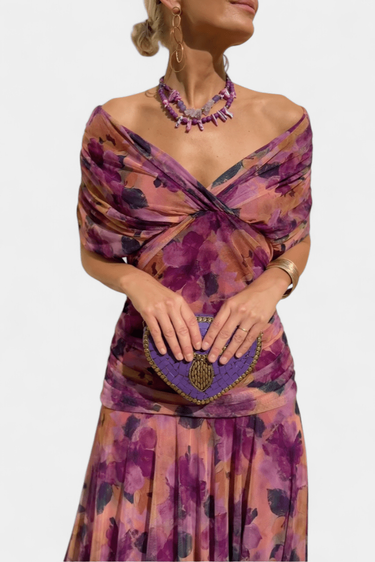 Eloria | Vestido floral de caída vaporosa y etérea - Marina Durán