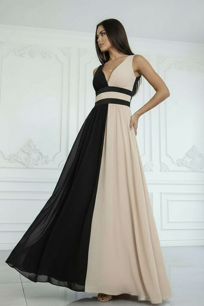 Laura | Vestido largo bicolor elegante y versátil - Marina Durán