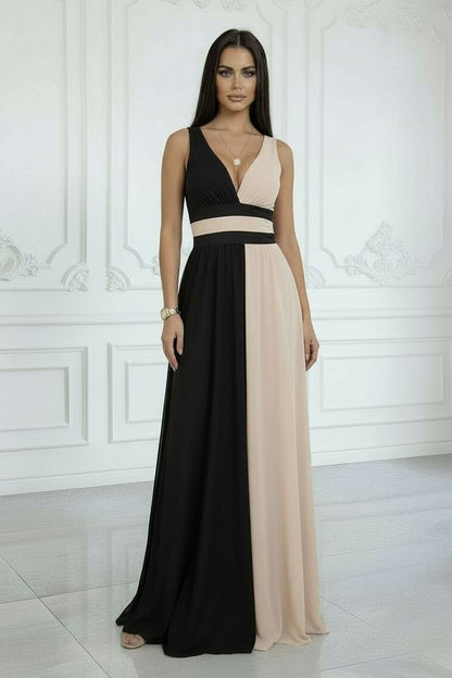 Laura | Vestido largo bicolor elegante y versátil - Marina Durán