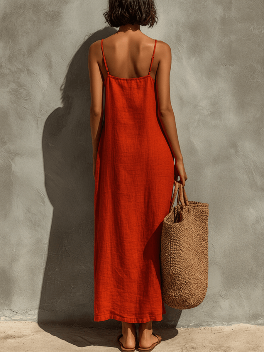 Lina | Vestido boho de algodón con caída fluida - Marina Durán