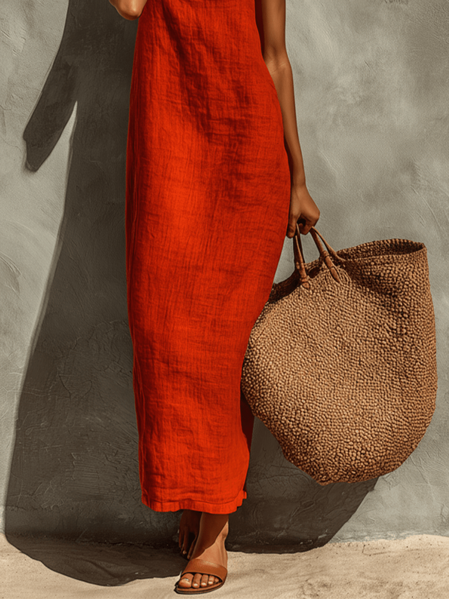 Lina | Vestido boho de algodón con caída fluida - Marina Durán