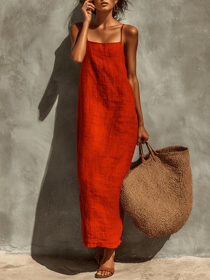 Lina | Vestido boho de algodón con caída fluida - Marina Durán