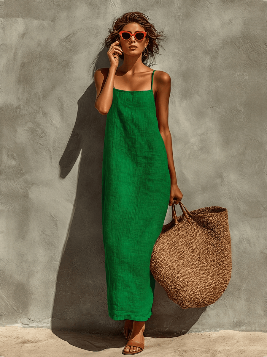Lina | Vestido boho de algodón con caída fluida - Marina Durán