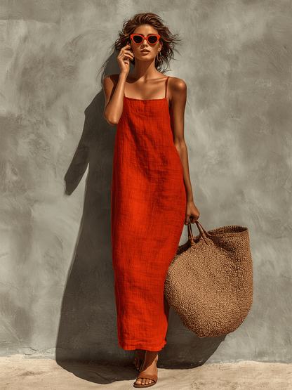 Lina | Vestido boho de algodón con caída fluida - Marina Durán