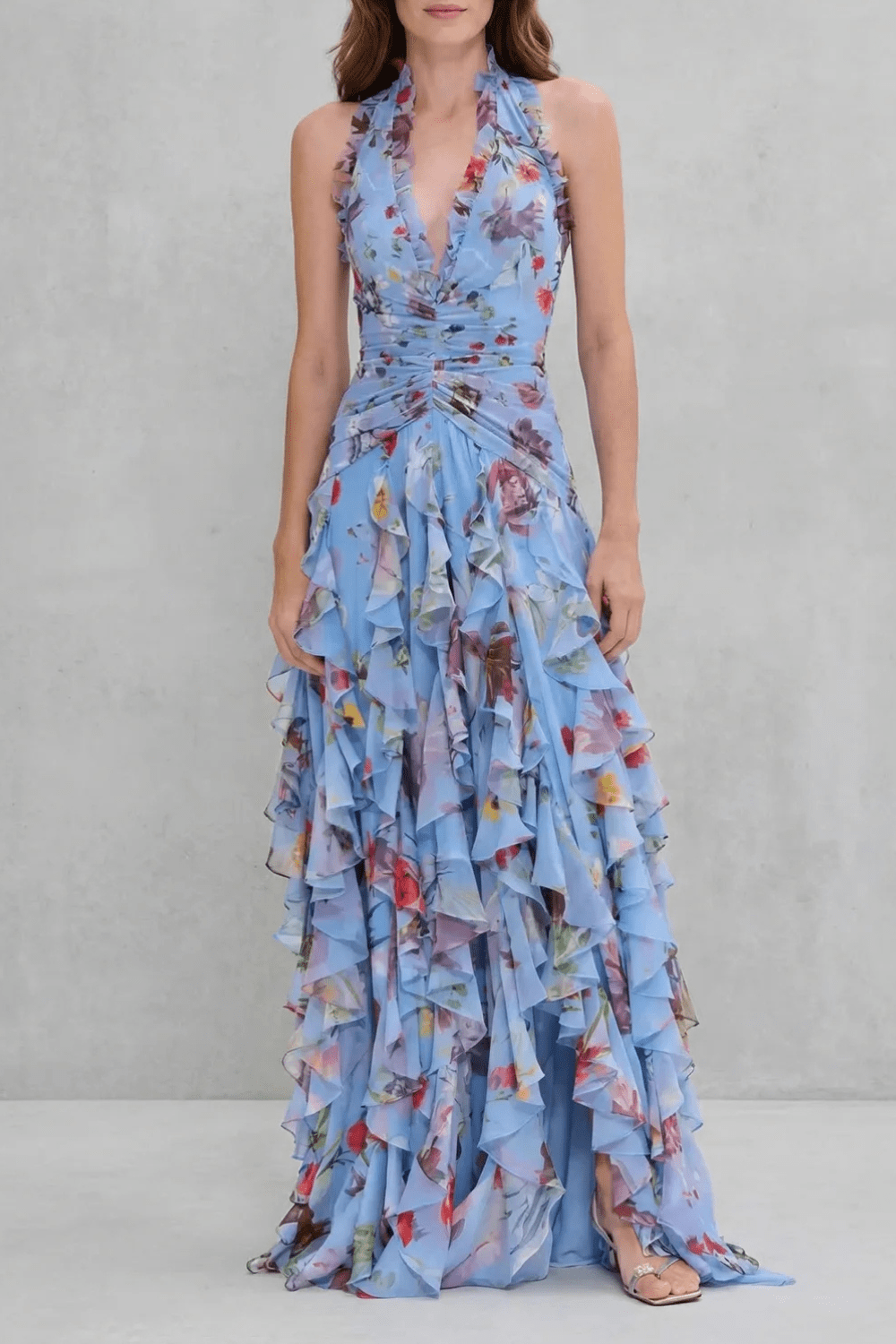 Marina | Vestido largo halter de caída fluida y elegante - Marina Durán