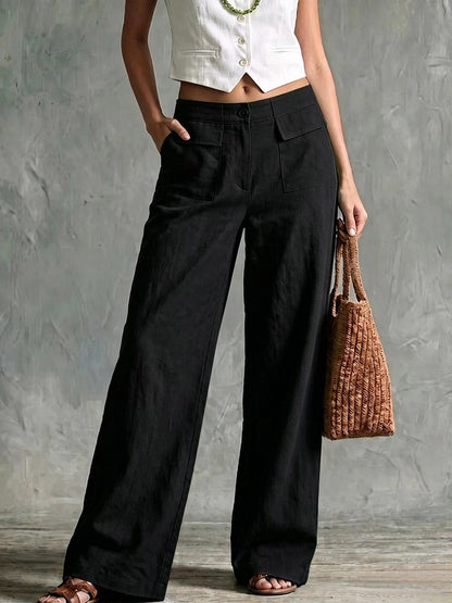 Pantalón de tiro bajo perfecto para el otoño