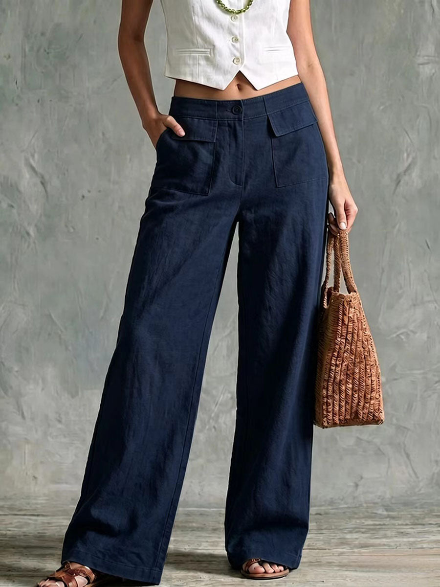 Pantalón de tiro bajo perfecto para el otoño