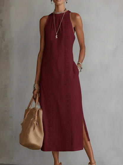 Jimena: Vestido midi bordado con delicados detalles