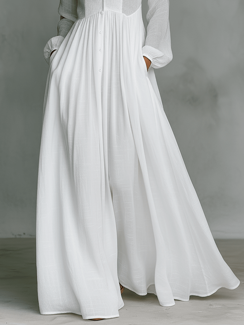 Rebeca | Vestido largo minimalista con líneas limpias y un toque elegante - Marina Durán