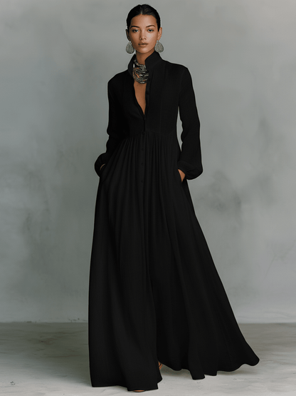 Rebeca | Vestido largo minimalista con líneas limpias y un toque elegante - Marina Durán