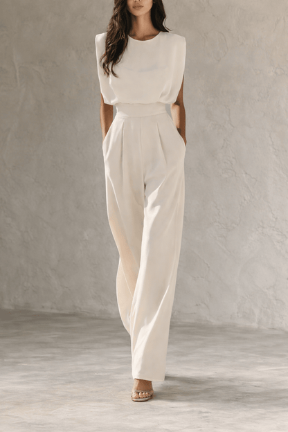 Roma | Mono elegante de corte minimalista y caída fluida - Marina Durán