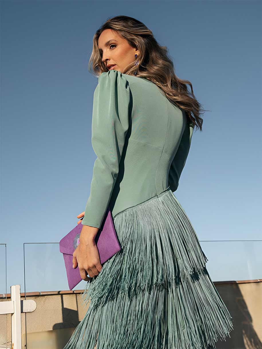 Rosalia | Vestido de flecos con glamour y movimiento - Marina Durán