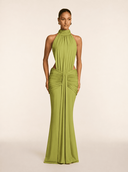 Silvia | Vestido Largo con Escote Halter - Elegancia y Glamour - Marina Durán