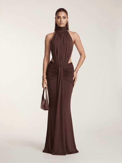 Silvia | Vestido Largo con Escote Halter - Elegancia y Glamour - Marina Durán